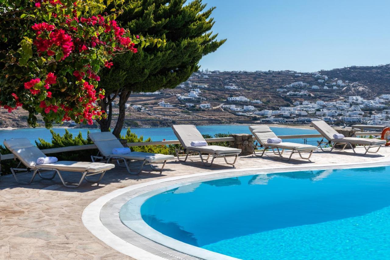 Mykonos Town Yalos Mykonos Ornos Pouli Private Apartments W Shared Swimming Pool מראה חיצוני תמונה